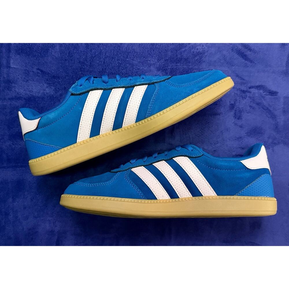 Adidas Women's Breaknet Lace-Up Casual Sneakers Blue/Pink Gum Sole Size 8.5 - Picture 3 of 11